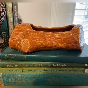 Vintage boho plant, succulent, flower, cactus pot planter Tree Log, masculine